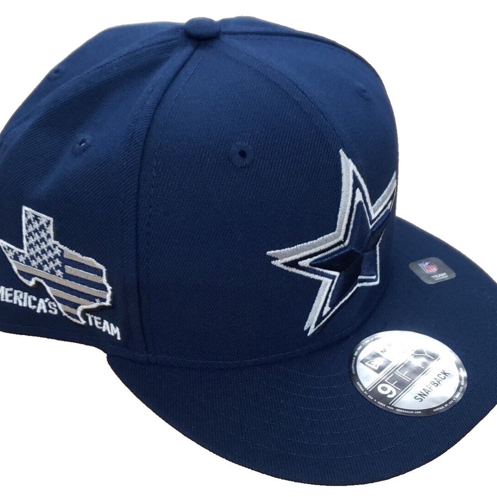DALLAS COWBOYS NFL NEW ERA 9FIFTY SIDELINE DRAFT DAY SNAPBACK HAT CAP BLUE